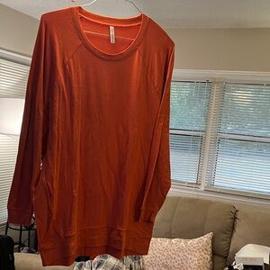Women's Orange Long Sleeve Tunic